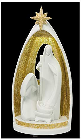 Goebel Mystery Nadal weiß-Gold 25 cm Nativities
