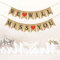 Amosfun Wir werden dich vermissen Bunting Banner Herz Pattern Linen Burnlap Banner Swallowtail Pull Flag Party Dekoration für Valentinstag