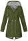 Xmiral Wanderjacke Damen Wasserdicht Winddicht Regenmantel Outdoor Camping Jacke Streifen innen Regenjacke Mit Kapuze Große Größe Sweatjacke Mäntel(Grün,4XL)