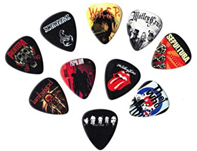 Rock Bands Vol 3 Guitar Picks (10 picks in a packet) | Sepultura, Motley Crue & many more