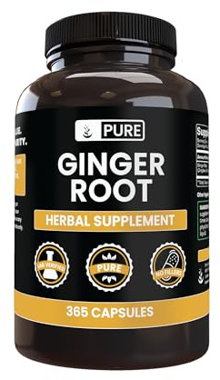 Pure Original Ingredients Ginger Root (365 Capsules) No Magnesium Or Rice Fillers, Always Pure, Lab Verified