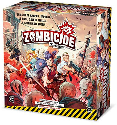 Asmodee, Zombicide, Segunda Edición, Juego de Mesa Colaborativo, 1-6 Jugadores, 14+ Años, Edición en Italiano