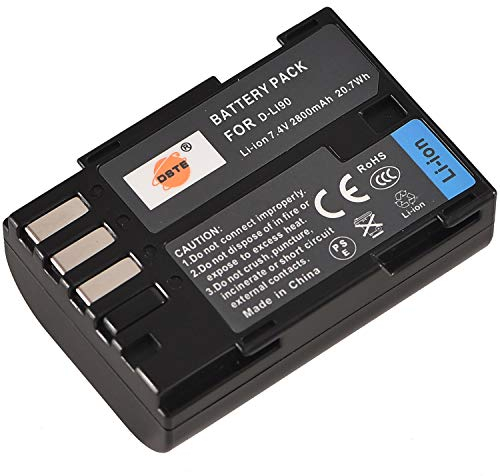 D-LI90 DSTE Batterie de rechange compatible avec Pentax K-7 K-7D K-5 645D K5IIS K52 K5II K01 K-3 Mark III