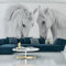Muralo Fabulous Non-Woven Photo Wallpaper Bedroom Horses Animals 3D Modern Living Room Guest Wall Pictures XXL Luxury Abstract Width 152.5 cm x Height 104 cm, Black, White, Grey