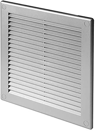Rejilla de ventilación de aire satinada, 300 mm x 300 mm, cubierta de ventilación de pared gris.