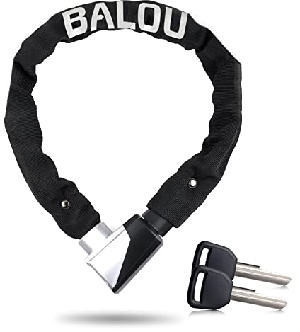 Kettenschloss Fahrrad 90 cm - Fahrradschloss Kette Sicherheitsstufe 10 - Motorrad Schloss Bike Lock, schwarz