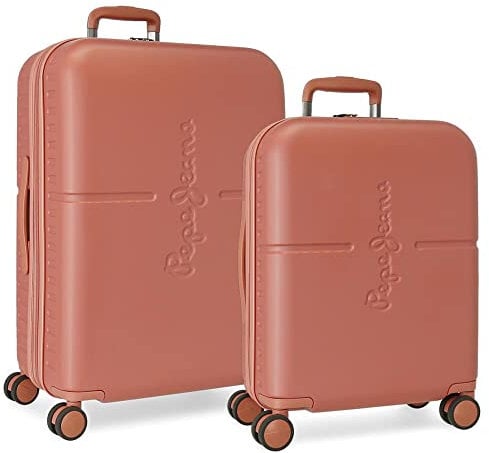 Pepe Jeans Highlight - Set di valigie, 48 x 70 x 28 cm, rosso, 48x70x28 cms, Set di valigie