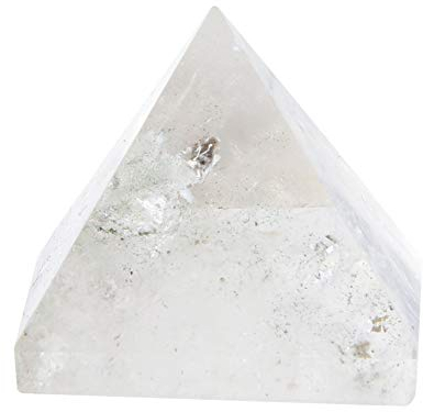 Pyramid Crystal,Crystal Pyramid Prism,100% Natural Clear Quartz Pyramid Crystals Pyramid Energy Generator, Home Decoration Ornament, Positive Energy Generator for Healing, Wealth and Prosperity