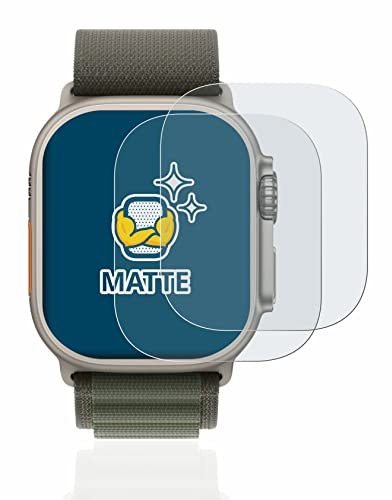 BROTECT Protector Pantalla Anti-Reflejos para Apple Watch Ultra/Ultra 2 (2 Unidades) Película Mate Anti-Huellas