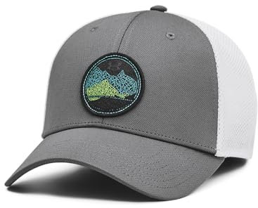 Under Armour Herren Blitzing Trucker Hat Hut, (025) Castlerock/Weiß/High-Vis Yellow, Einheitsgröße