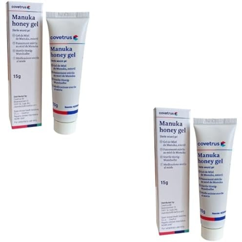 Covetrus CV-Manuka Honig Wundsalbe | Doppelpack | 2 x 15g | Steriler Manuka-Honig in medizinischer Qualität | Kann zur Wundheilung beitragen | Anwendbar auf verschiedenen Wunden