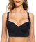 FallSweet Push Up BHS für Frauen Lace Plus Size Wide Back Underwear Longline Korsett BH (Schwarz-Glatt, 95E)