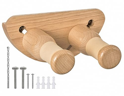 PASIVOLE Gitarre Wandhaken, Gitarre Bügelhaken, Holz Gitarrenbügel, Gitarrenhalter Wandhalterung Holzaufhänger Für Akustikgitarre Klassische Gitarre E-Gitarre Bass Banjo Ukulele