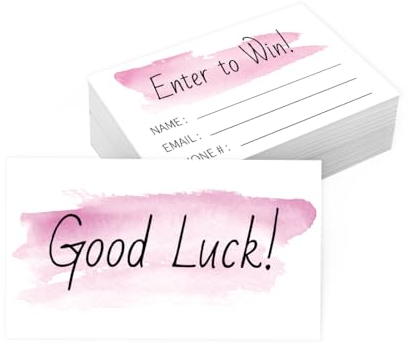 PLIGREAT 60 Stück Gewinnspielkarten Glückslos Verlosung Tickets Teilnahmeformular Karten für Mall Guess Contest Gold Tombolas Ballons Messe Karneval, Glückskarte mit Leerzeichen für Namen Infos