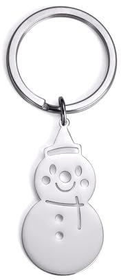 LIKGREAT Weihnachts-Schlüsselanhänger, Weihnachtsschmuck, Schneemann, Elch, Weihnachtsdekoration, Schlüsselanhänger, Zubehör, Geschenk für Männer und Frauen, Snow Man1-s, generic