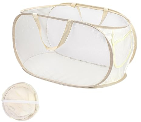 Cesto Plegable de Malla Plegable Pop-Up Malla Cesto de Ropa Bolsa Cesta de Colada Lavado Pop Up para Guardar Ropa y Objetos Pequeños