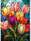 Hongyrjy Fleurs Peinture Numero adulte-DIY Peinture Numero Facile Adultes Enfants débutants Tulipes 40x50cm,Fleurs Numéro d'Art Kit Peinture par Décoration Murale et Cadeaux Pour La Maison