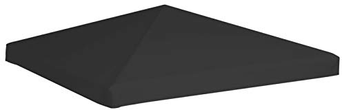 ShGaxin Pavillondach, Pavillon-Dachplane, Dach Für Pavillon, Pavillon-Ersatzdach, 270 g/m² 3x3 m Schwarz