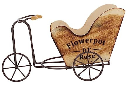 BESPORTBLE Indoor Plant Stand Iron Bike Plant Stand Vintage Style Flower Pot Holder for Home Decor Stairwell Display