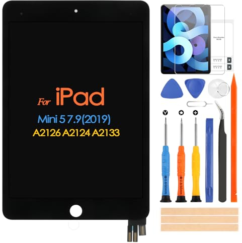 per iPad Mini 5 7.9 LCD Display, per iPad 2019 A2126 A2124 A2133 A2125 LCD Schermo Touchscreen Digitazer Assembly Sostituzione con Riparazione Kit (Nero)