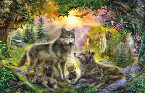 Wandbilder Wohnzimmer 300X450 Grün Und Wolf Murals Fototapete,Panorama-Tapeten,Wanddekoration,Moderne Wandtapete Wohnzimmer Schlafzimmer