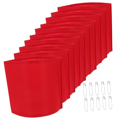 Mobestech Fußball-Kapitänsbinden 10Er Set Verdickte Armbinden Aus Baumwollstoff Blanko DIY Armband Für Mannschaftssport Sportveranstaltungen Parade Und Teamorganisation
