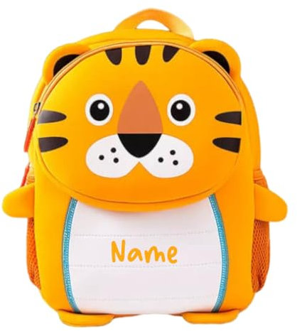 Ahoiikids Personalisierter Kinder-Rucksack - Weicher Plüsch Cartoon mit niedlichem Tier-Design - Mini-Kindertasche für Kleinkinder, Jungen & Mädchen - Ideal für Kindergarten & Reisen