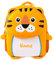 Ahoiikids Personalisierter Kinder-Rucksack - Weicher Plüsch Cartoon mit niedlichem Tier-Design - Mini-Kindertasche für Kleinkinder, Jungen & Mädchen - Ideal für Kindergarten & Reisen