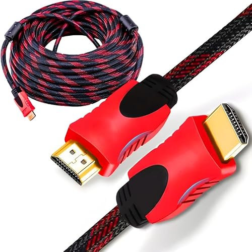 Retoo Kabel HDMI 4K 1,35 Meter High Speed, Kabel kompatibel mit TV Fernseher, Video 4K UHD 2160p HD 1080p Geflecht Vergoldete Anschlüsse, DP-Computer zu HDMI-Monitor Kompatibel, HDMI