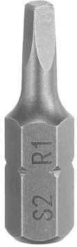 sourcing map Square Screwdriver Bit R1 1/4 Hex Shank 25mm/1 Length Magnetic 4 Point Hex Bits S2 Steel Industrial Grade Electric Screw Driver Bit 3.5mm Rod