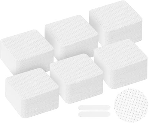 LOPHE 300 Pièces Lingettes à Ongles Non Pelucheux avec 2 Pièces Limes à ongles,Cleaner Lingettes Vernis Semi Permanent,Tampons en Coton pour le Dissolvant D'ongles, Blanc