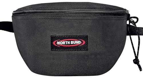 North Bund Bauchtasche Damen Herren Hüfttasche Groß Handytasche für Sport Outdoor Travel Camping Schwarz