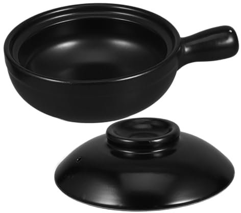 UTHCLO Clay Casserole Pot with Lid Japanese Donabe Rice Cooking Pot for Stewing Boiling Natural Terracotta Kitchen Essential for Family Meals Gatherings