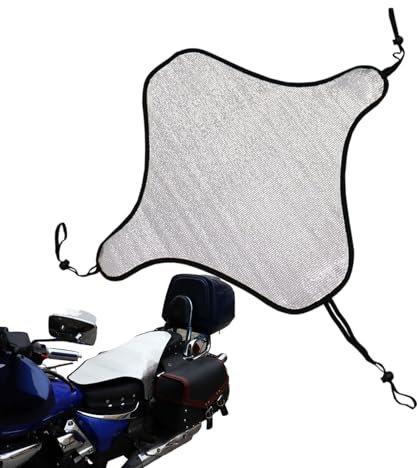 Motorrad-Satteldecke – Computer-Aluminium-Pad, rutschfestes Motorradkissen | Sitzschutz mit Wärmeisolierung, wasserdicht mit reflektierender Schicht, Sonnenschutzdecke
