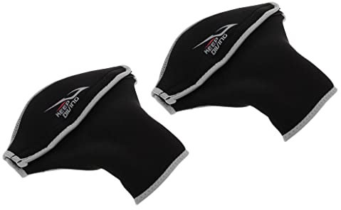 LOVIVER Kajak Handschuh Aus Neopren Handschuh für Paddelhandschuhe, Schwarz Silber