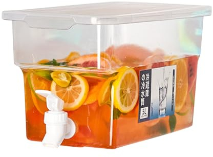 Bouteille d'eau froide de grande capacité | Anti-fuite avec robinet pour réfrigérateur et utilisation en extérieur | Jouer à l'eau de bouilloire froide Carafe à eau pour thé aux fruits, limonade,