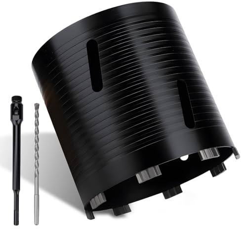 MOXPIFY 182mm x 170mm Long Diamond Core Drill Bit Set SDS Plus Shank | To Be Used In Concrete Masonry Brick Block Stone Granite.