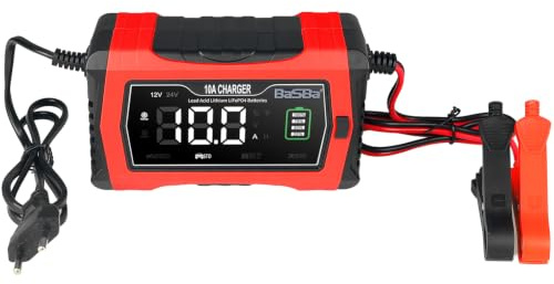 10A Batterieladegerät 12V/24V LiFePO4 AGM Gel mit LCD & Reparatur | BaSBa