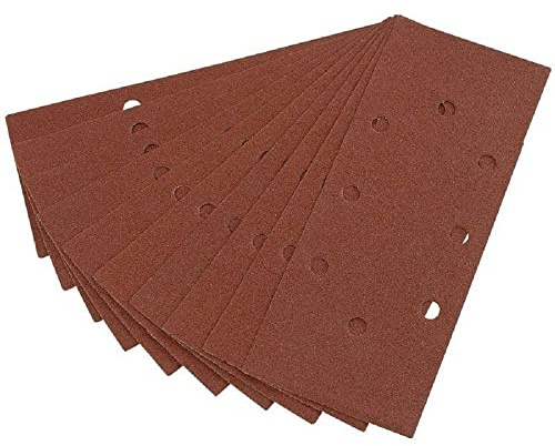 Draper 63632 Ten 100 Grit Aluminium Oxide Sanding Sheets for 63128 Random Orbit Sander 230 x 92 mm