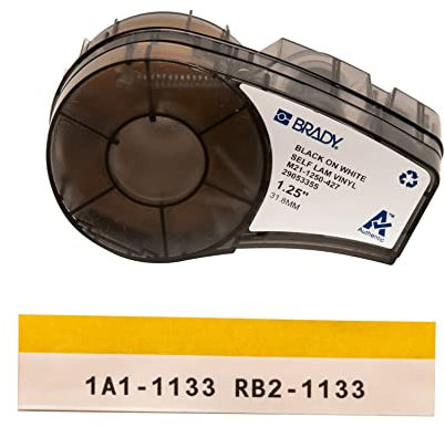 Brady Black on White 4,26m x 30,48mm Selflaminating, M21-1250-427 (Selflaminating)