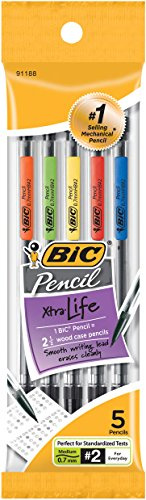 BIC Mechanical Pencil, Medium Point, 0.7mm, 5 ct