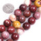 Sweet & Happy Girl's store 12mm runde Edelstein-Mookait Jasper Perlen Strang 15 Zoll Schmuckherstellung Perlen