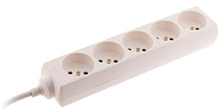 Inotech - Bloques, gimp ho5 v vf - 3 en - 1 metro bloque del cuchillo, 5 conexiones, 16a, blanco