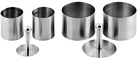 Weis Dessertringe, Edelstahl, Silber, 9 x 8 x 8 cm