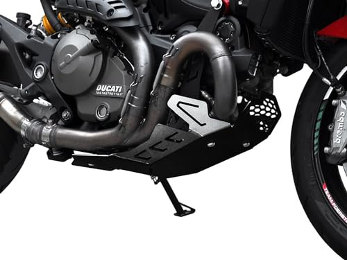 kompatibel mit: Ducati Monster 821 BJ 2014-16 Motorschutz Unterfahrschutz Aluminium Schwarz