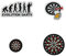 Cute-Patch Dartboard Darts Embroidered Iron on Patches