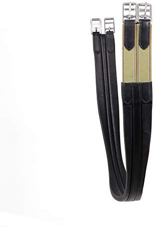 SIE EQUESTRIAN Leder-Gurt, Schwarz/Braun, 116,8 cm / 122 cm / 127 cm / 132 cm / 137 cm / 142 cm, Schwarz, 132,08 cm