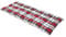 Homescapes Bankauflage 2-Sitzer Macduff kariert – Sitzkissen Bank Outdoor/Indoor, Oeko-TEX-Zertifiziert, waschbare Sitzauflage für Gartenbank & Sitzbank, rot-weiß-grün, 108x42 cm