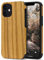 Tasikar Kompatibel mit iPhone 12 Mini Hülle Holz Design Hybrid Handyhülle Weiche Schutzhülle (Teak)