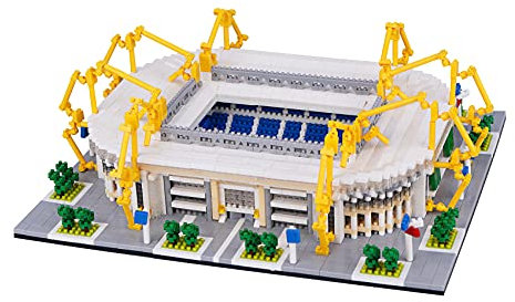 LULUFUN Fußballplatz-Bausteine-Set, Mini-Bausteine, Lernspielzeug-Modellbausatz für Kinder und Erwachsene (Signal Iduna Park)